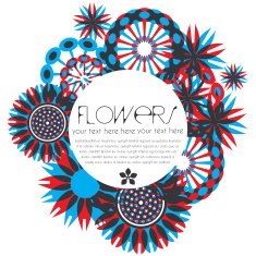 Stylized flowers and copy space N4