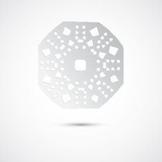 Flat snowflake silhouettes on the white background Handmade N5
