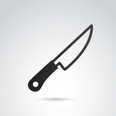 Knife icon isolated on white background