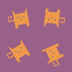 Seamless texture of cats N2