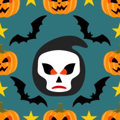 Seamless halloween background with Scytheman N2