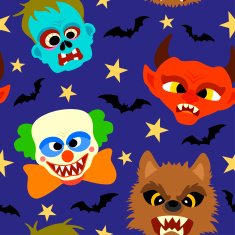 Vector seamless halloween background