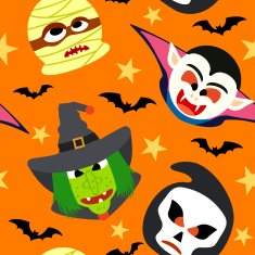 Seamless halloween background vector