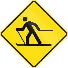Skier Crossing in Canada
