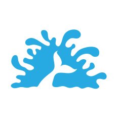fish in water vector logo