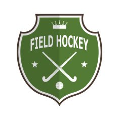 Green logo badge for team field hockey on white background