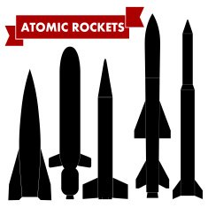 Set of atomic rockets Vector illustration