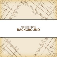 Architecture reflected blueprint background