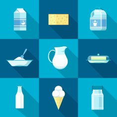 Milk icon set