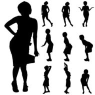 Silhouette of Woman N38