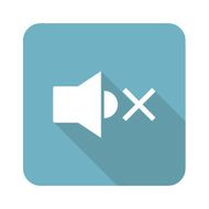 Square muted loudspeaker icon