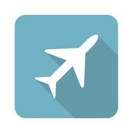 Square plane icon