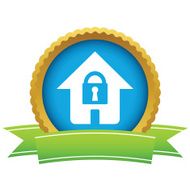 Gold lock house logo