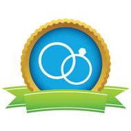 Gold wedding rings logo