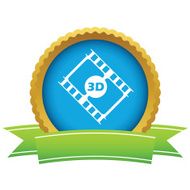 Gold 3d film logo
