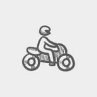 Motorbike sketch icon
