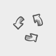 Replay button sketch icon