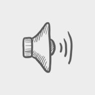 Loudspaeaker sketch icon