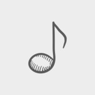 Eight note sketch icon