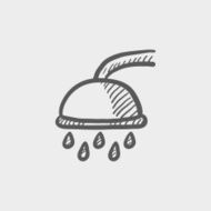 Shower sketch icon