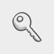 House key sketch icon