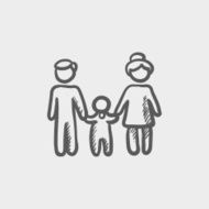 Family sketch icon