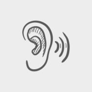 Ear sketch icon