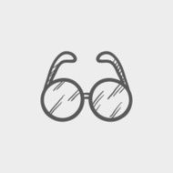Eyeglasses sketch icon