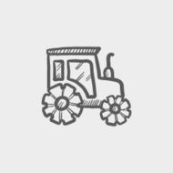 Offroad car sketch icon