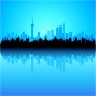 Detailed Shanghai Skyline (Complete Separate Moveable Buildings)