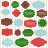 Vector set of gift tags for christmas presents