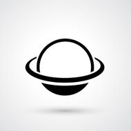 Saturn icon vector