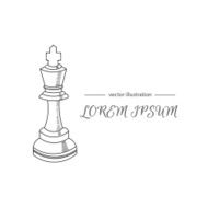 Chess king logo