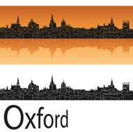 Oxford skyline in orange background