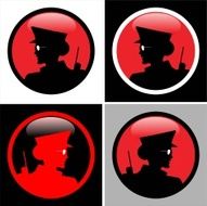 Policewoman Policewoman on the shiny button N2