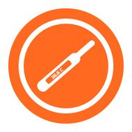 Thermometer with indication