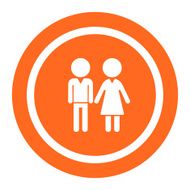 Man and woman&#039;s silhouettes