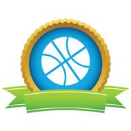Gold basketball logo N2