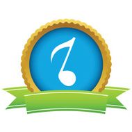 Gold musical note logo