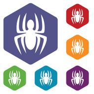 Spider rhombus icons