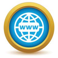 Gold www world icon