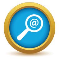 Gold search mail icon