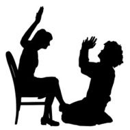 Vector silhouette of couple N218