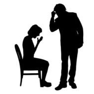 Vector silhouette of couple N223