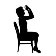 Vector silhouette of a woman N1208
