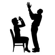Vector silhouette of couple N226