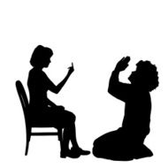 Vector silhouette of couple N235