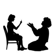 Vector silhouette of couple N236