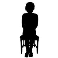 Vector silhouette of a woman N1209