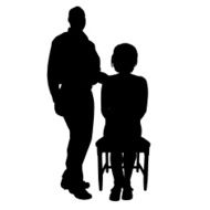 Vector silhouette of couple N239